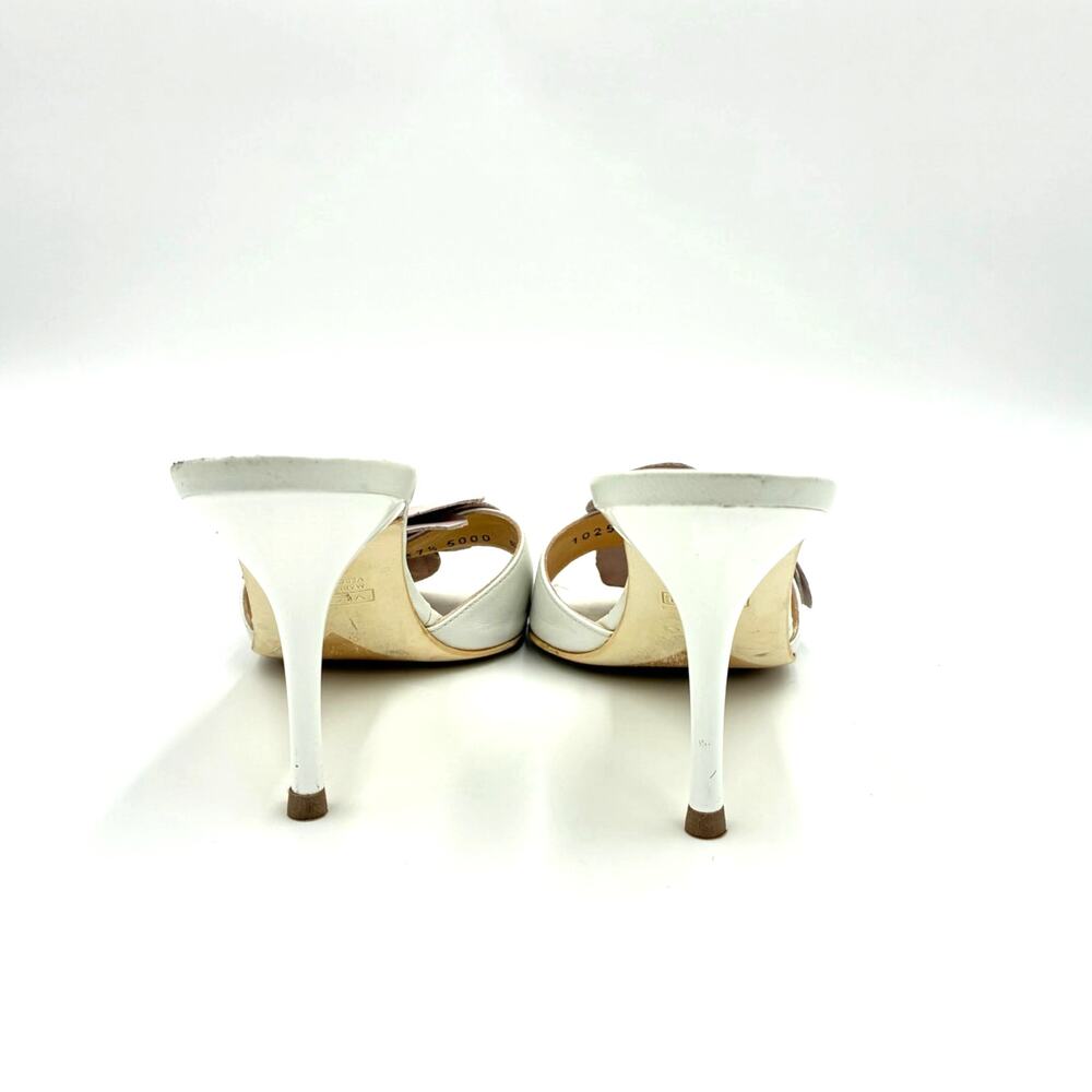 37.5 Giuseppe Zanotti Lilac Flower Kitten Mules - Picture 5 of 8